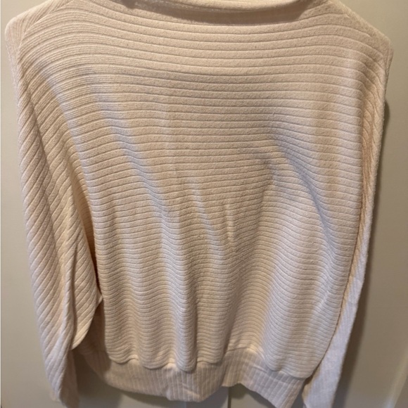 Madewell Sweaters - Madewell Soft Cream Ribbed Scoopneck Sweater